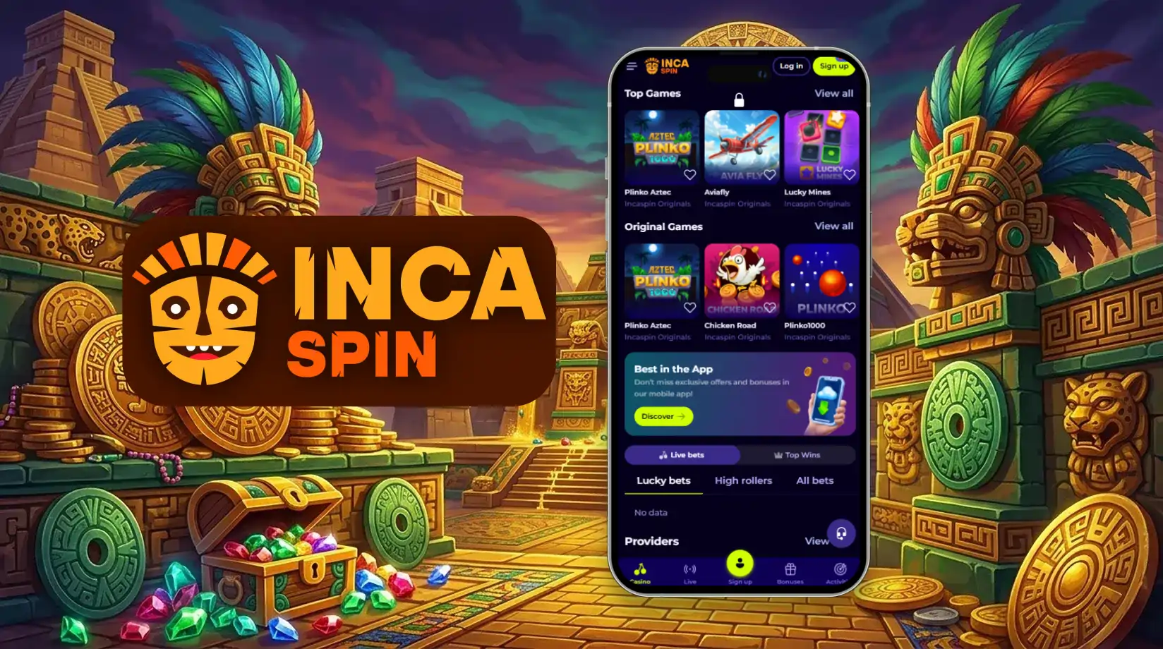 IncaSpin Casino App-schermafbeelding